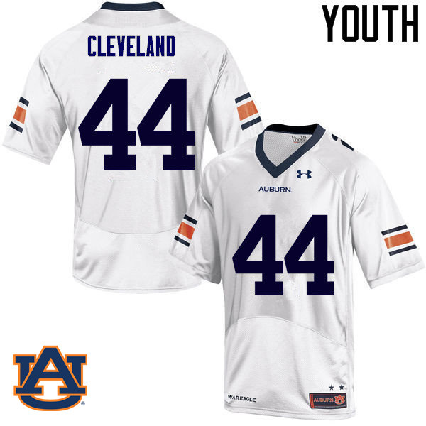 Youth Auburn Tigers #44 Rawlins Cleveland College Football Jerseys Sale-White